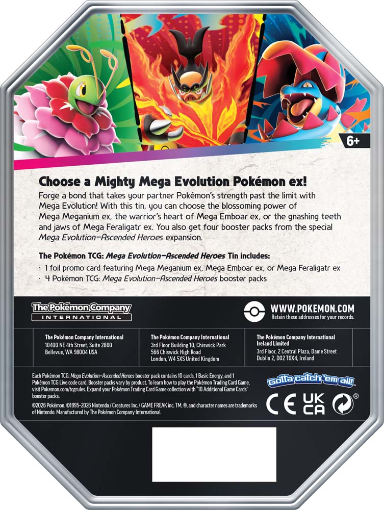 Pokémon TCG: Mega Evolution—Ascended Heroes Tin (PRE-ORDER)!!