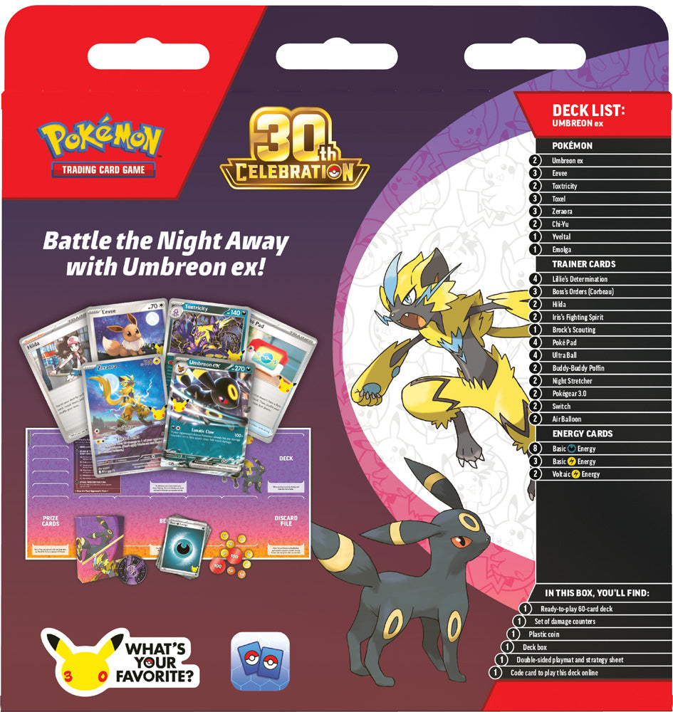 Pokémon TCG: 30th Celebration Battle Deck— Espeon ex / Umbreon ex (PRE ORDER)!!