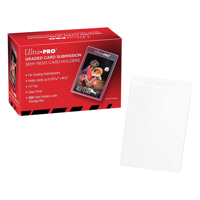 ULTRA PRO CARD SLEEVE - Semi Rigid 1/2" Lip Tall Sleeves (200ct)
