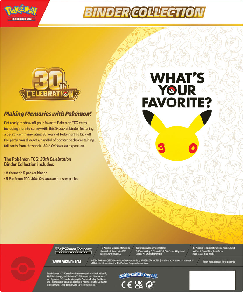 Pokémon TCG: 30th Celebration Binder Collection (PRE ORDER)!!