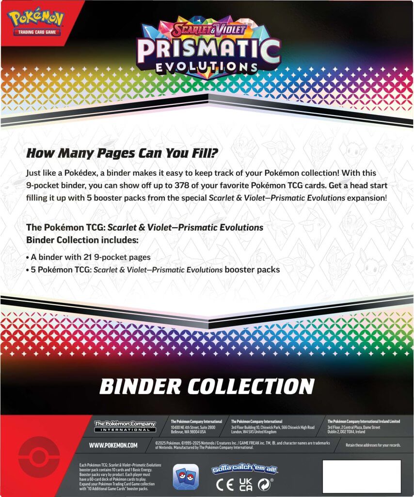 POKÉMON TCG: Prismatic Evolutions Binder Collection