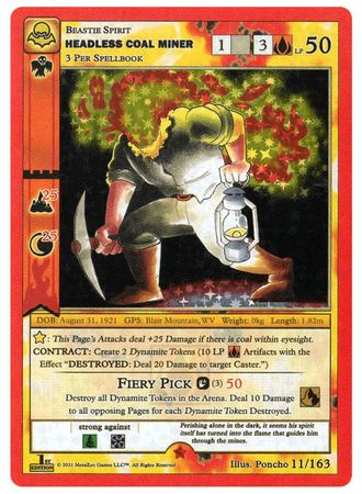 Headless Coal Miner - Nightfall: First Edition - 11/163