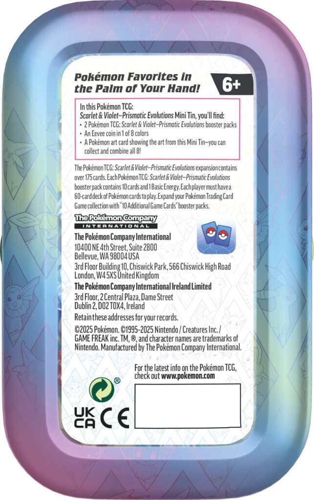 POKÉMON TCG: Prismatic Evolutions Mini Tin