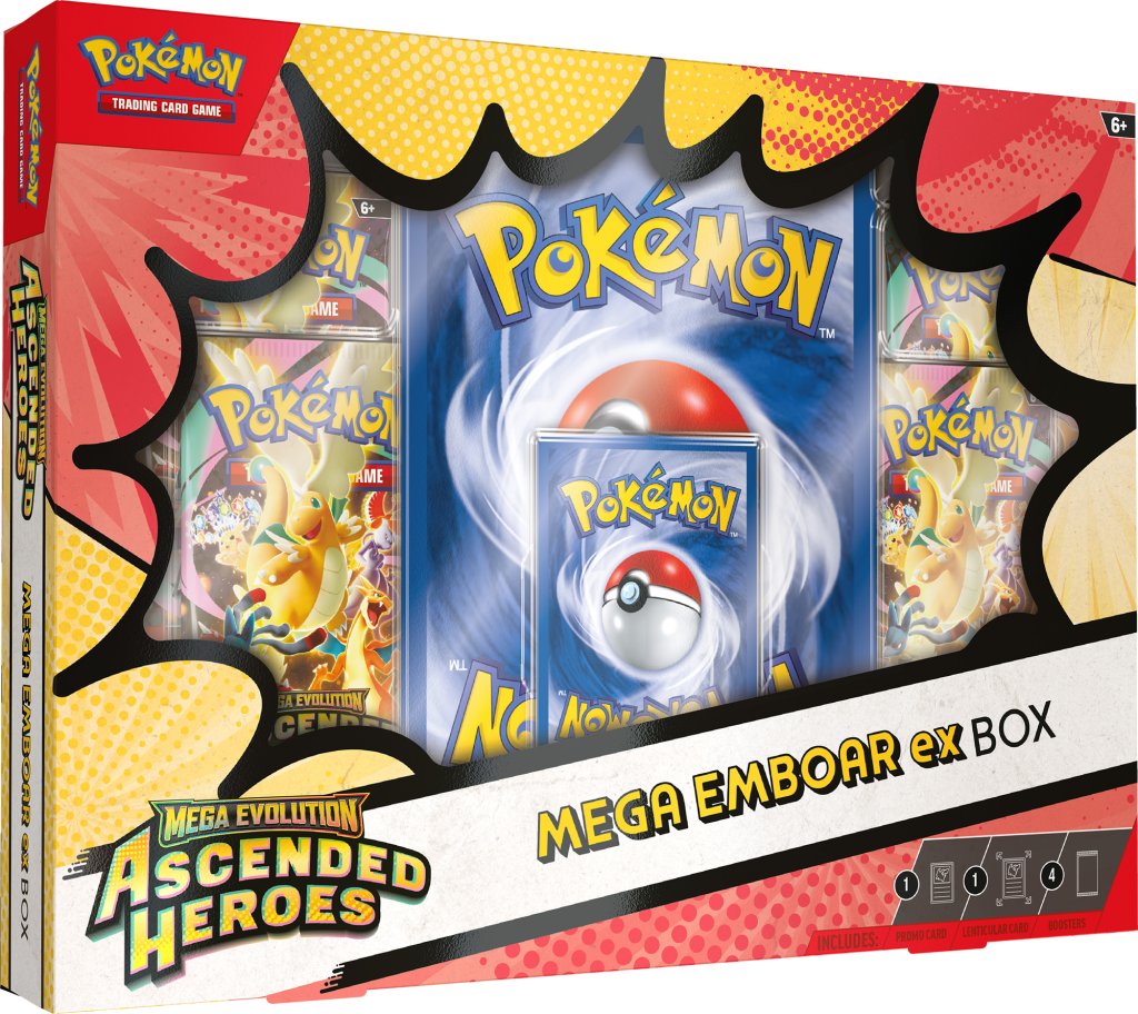 Pokémon TCG: Ascended Heroes Mega Meganium ex Box, or Mega Emboar ex Box, or Mega Feraligatr ex Box (PRE ORDER)!!