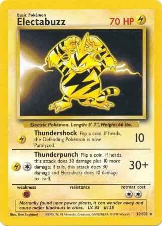 Electabuzz - Base Set: Unlimited - 20/102