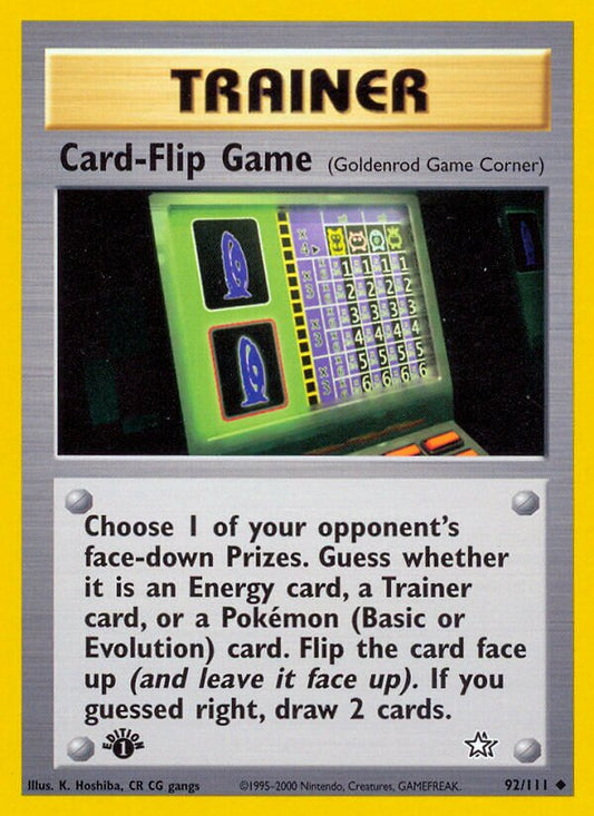 Card-Flip Game (Goldenrod Game Corner) - Neo Genesis: First Edition - 92/111
