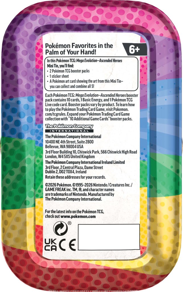 Pokémon TCG: Ascended Heroes Mini Tin (PRE ORDER)!!