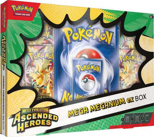 Pokémon TCG: Ascended Heroes Mega Meganium ex Box, or Mega Emboar ex Box, or Mega Feraligatr ex Box (PRE ORDER)!!