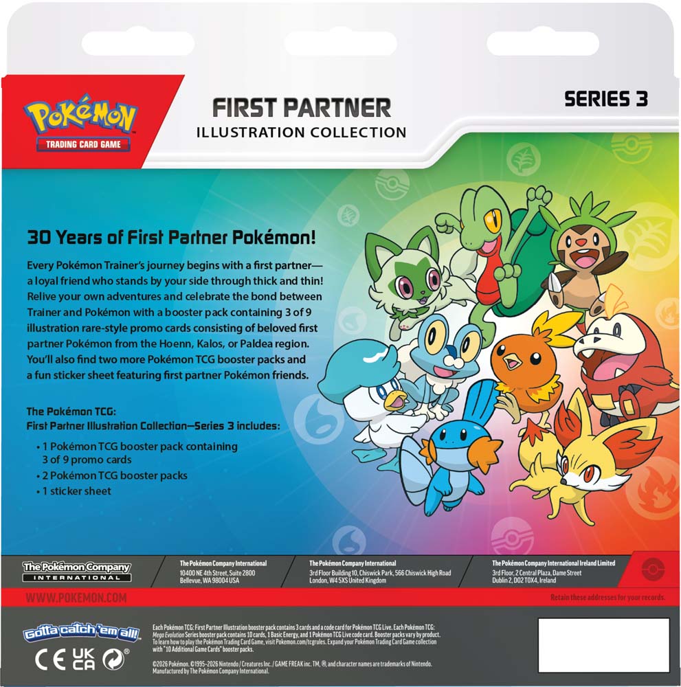 Pokémon TCG: First Partner Illustration Collection - Series 3 (PRE ORDER AVAILABLE IN-STORE ONLY)!!