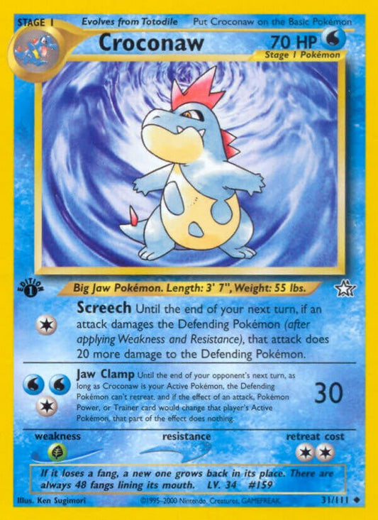 Croconaw - Neo Genesis: First Edition - 31/111
