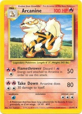 Arcanine - Base Set: Unlimited - 23/102