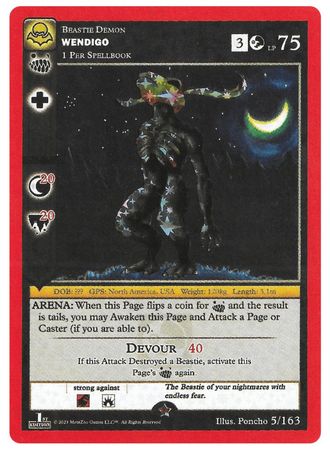 Wendigo - Nightfall: First Edition - 5/163