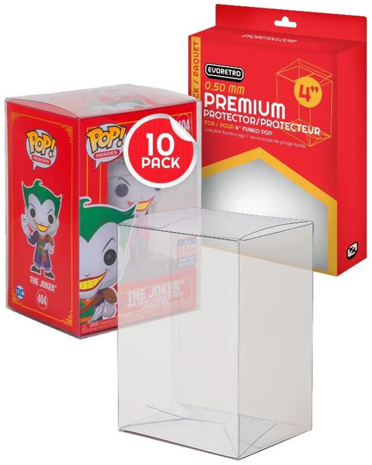 EVORETRO PREMIUM Funko Pop Plastic Protector for 4 Inch  0,50 10-pack