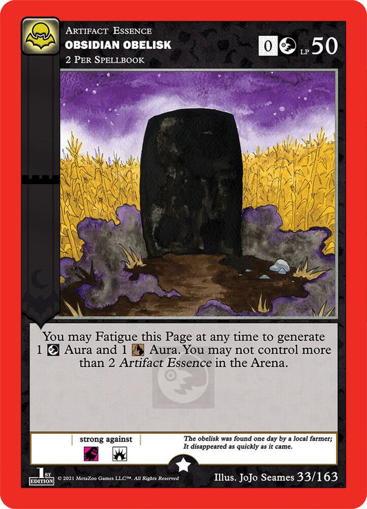 Obsidian Obelisk - Nightfall: First Edition - 33/163