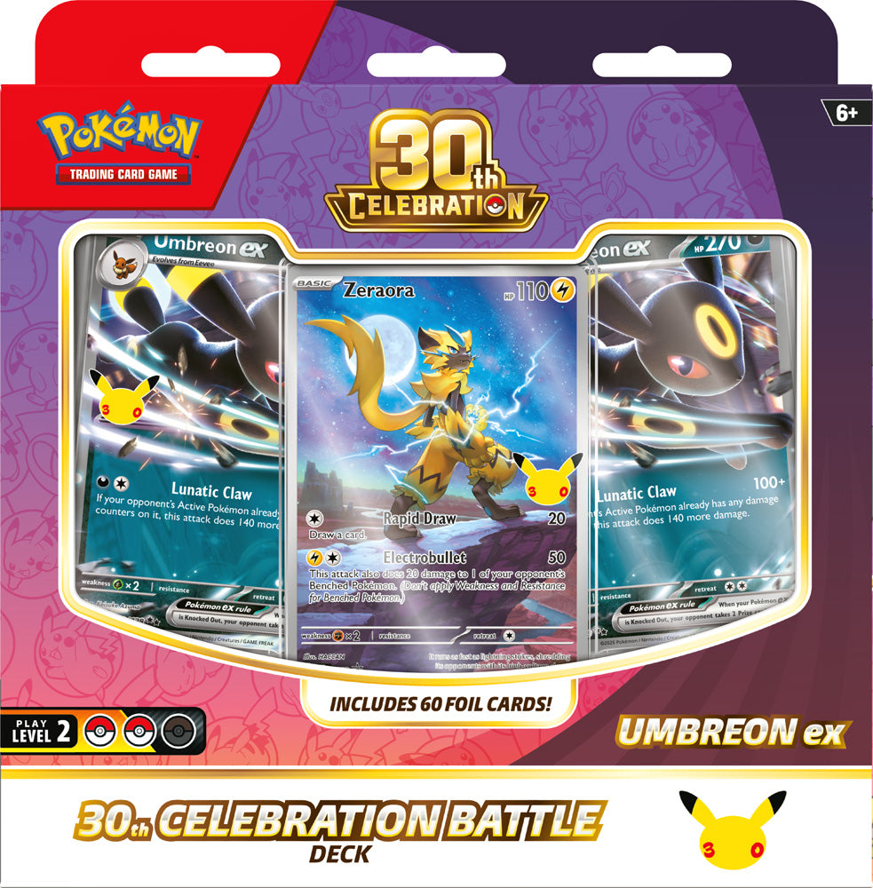 Pokémon TCG: 30th Celebration Battle Deck— Espeon ex / Umbreon ex (PRE ORDER)!!