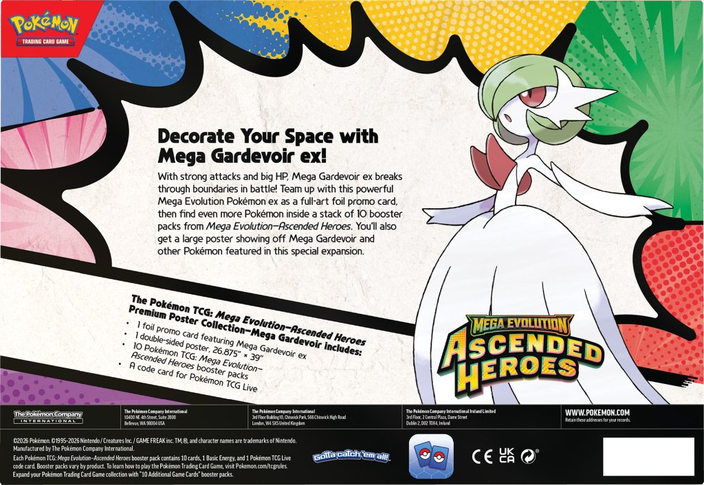Pokémon TCG: Ascended Heroes Premium Poster Collection - Mega Lucario or Mega Gardevoir (PRE ORDER)!!