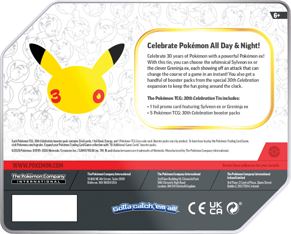 Pokémon TCG: 30th Celebration Tin (PRE ORDER)!!