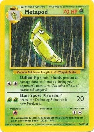 Metapod - Base Set: Unlimited - 54/102