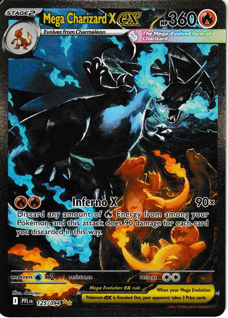 Mega Charizard X ex  - Phantasmal Flames: 125/094