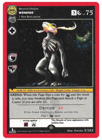 Wendigo - Nightfall: First Edition - 5/163