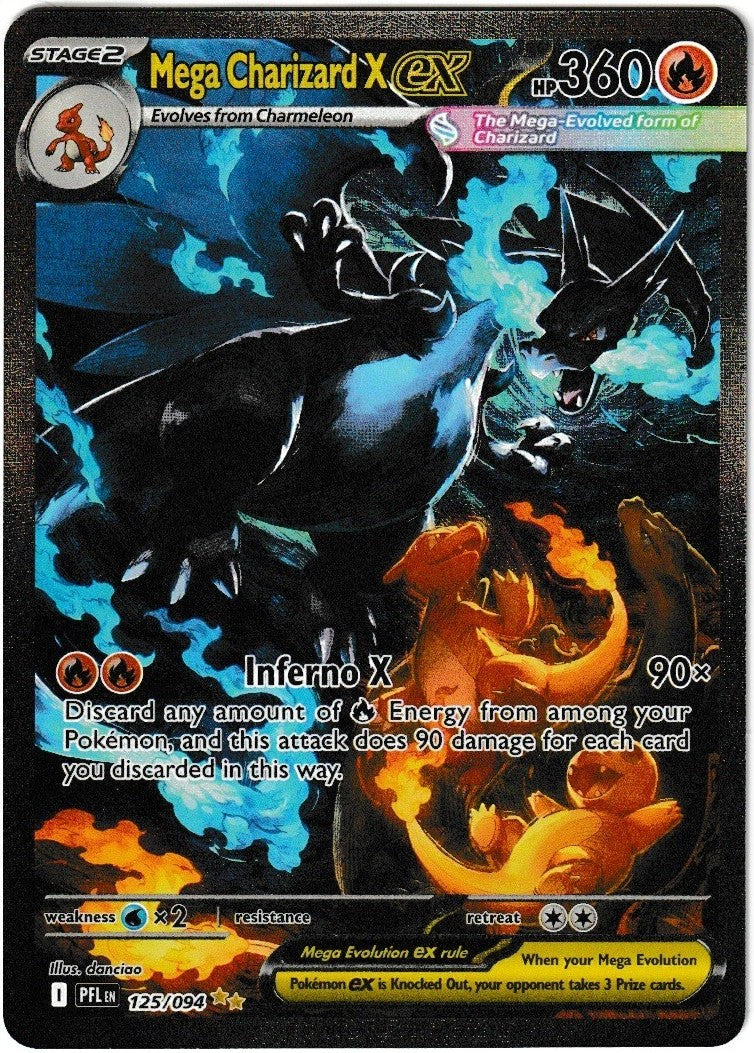 Mega Charizard X ex  - Phantasmal Flames: 125/094