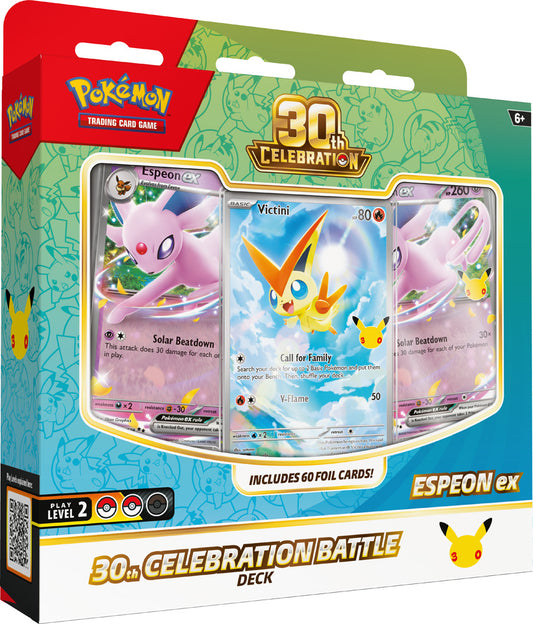 Pokémon TCG: 30th Celebration Battle Deck— Espeon ex / Umbreon ex (PRE ORDER)!!