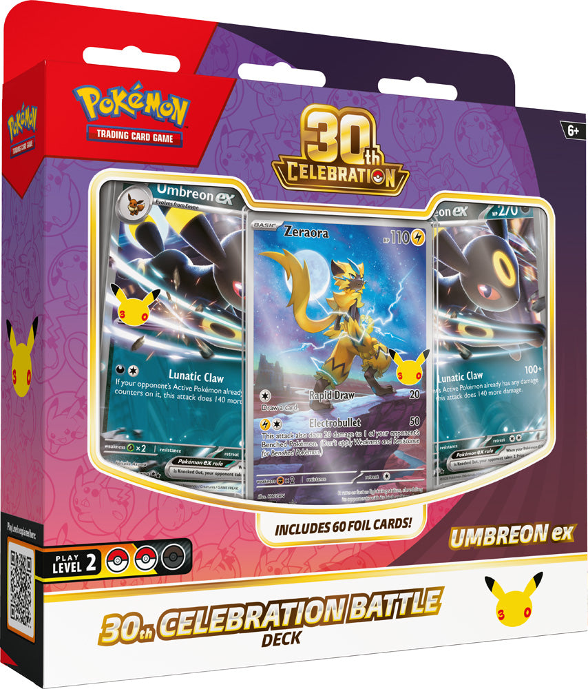 Pokémon TCG: 30th Celebration Battle Deck— Espeon ex / Umbreon ex (PRE ORDER)!!