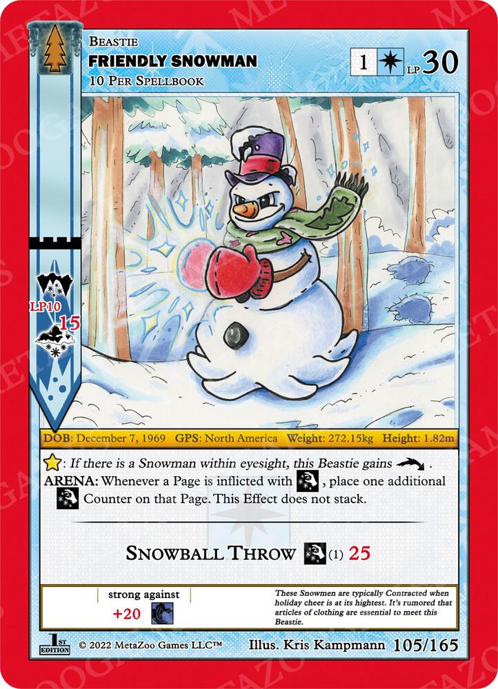 Friendly Snowman - Wilderness: First Edition - 105/165