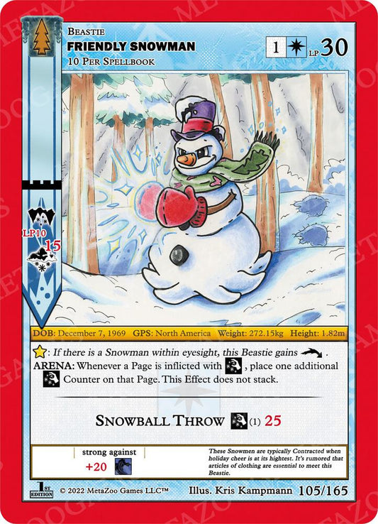 Friendly Snowman - Wilderness: First Edition - 105/165