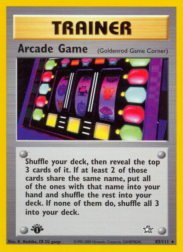 Arcade Game (Goldenrod Game Corner) - Neo Genesis: First Edition - 83/111