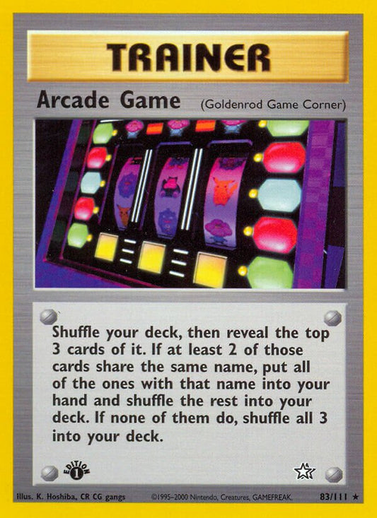 Arcade Game (Goldenrod Game Corner) - Neo Genesis: First Edition - 83/111
