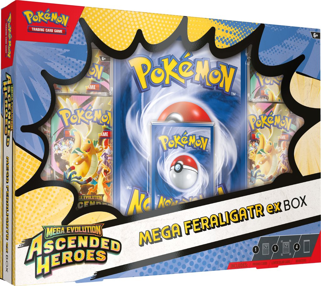 Pokémon TCG: Ascended Heroes Mega Meganium ex Box, or Mega Emboar ex Box, or Mega Feraligatr ex Box (PRE ORDER)!!