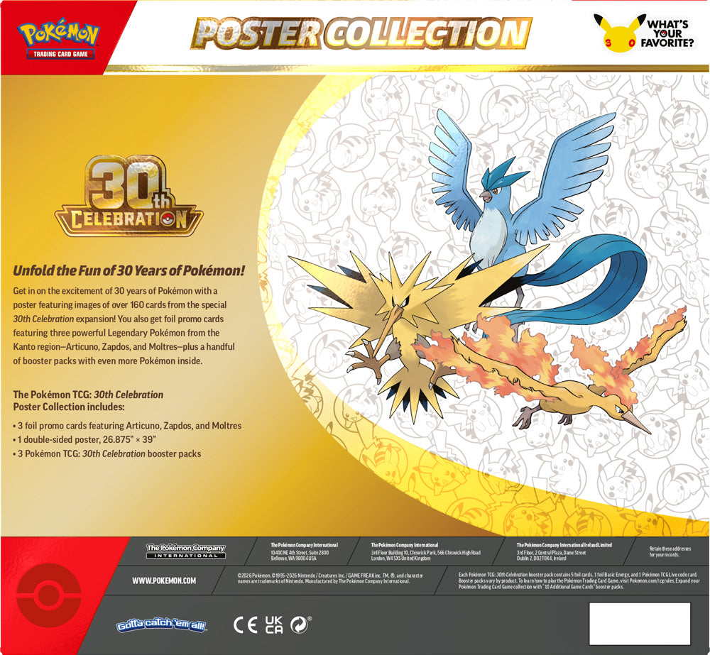 Pokémon TCG: 30th Celebration Poster Collection (PRE ORDER)!!