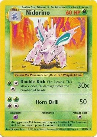 Nidorino - Base Set: Unlimited - 37/102