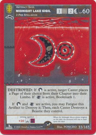 Midnight Lake Sigil - Wilderness: First Edition - 33/165