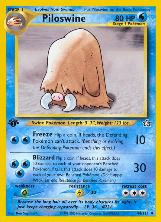 Piloswine - Neo Genesis: First Edition - 44/111