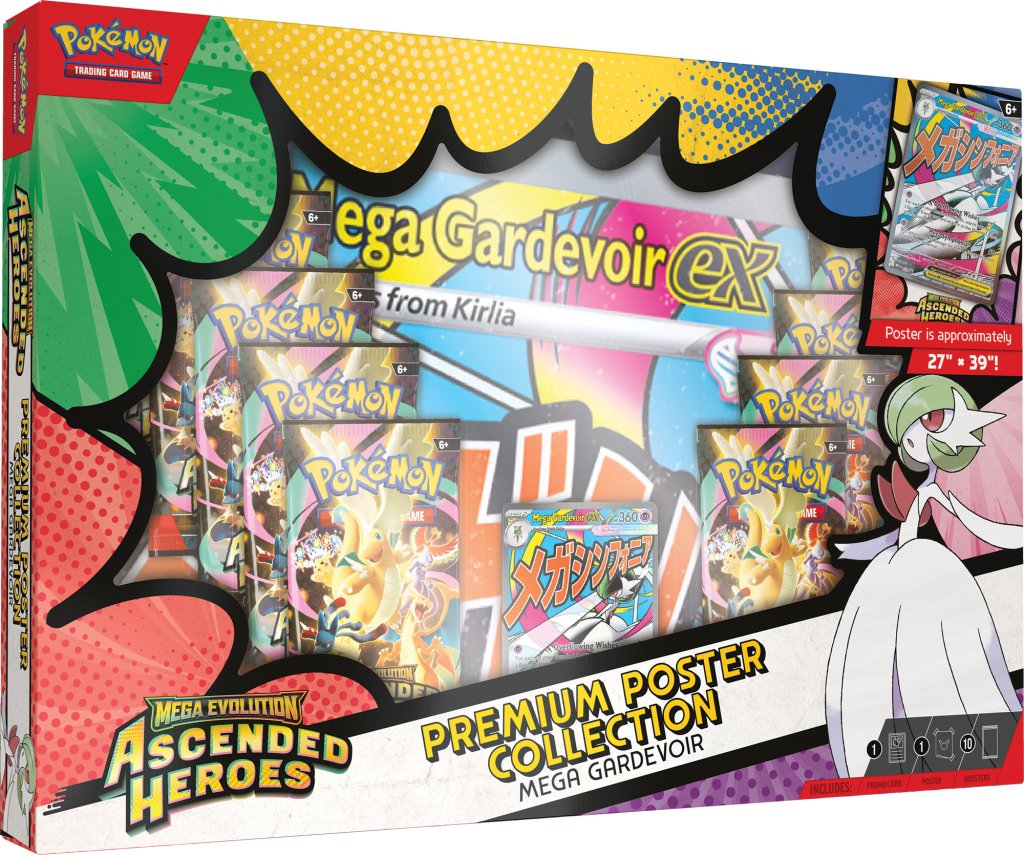 Pokémon TCG: Ascended Heroes Premium Poster Collection - Mega Lucario or Mega Gardevoir (PRE ORDER)!!