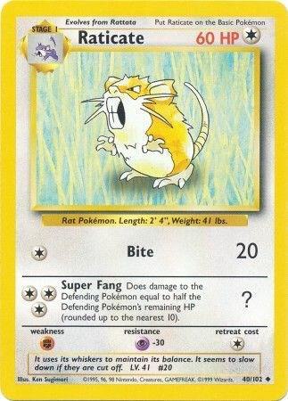 Raticate - Base Set: Unlimited - 40/102