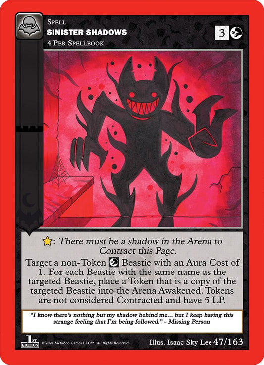Sinister Shadows - Nightfall: First Edition - 47/163