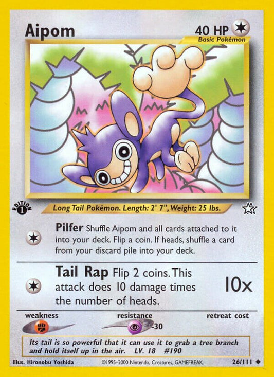 Aipom - Neo Genesis: First Edition - 26/111